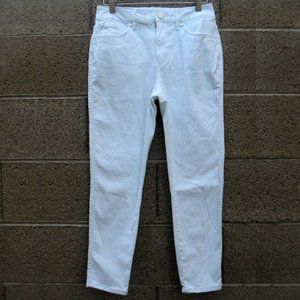 Seven7 High Rise Skinny Crop 27 x 25 Skin-Fit Stretch White Sz 8 (tag)